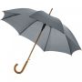 Kyle 23" auto open umbrella wooden shaft and handle Grey