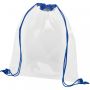 Lancaster transparent drawstring bag 5L Blue