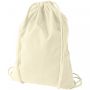 Oregon 100 g/m² cotton drawstring bag 5L Beige