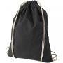 Oregon 100 g/m² cotton drawstring bag 5L Black