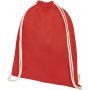 Orissa 100 g/m² organic cotton drawstring bag 5L Red