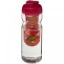 H2O Active® Base 650 ml flip lid sport bottle & infuser Transparent