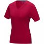 Kawartha short sleeve women's organic V-neck t-shirt Red