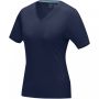 Kawartha short sleeve women's organic V-neck t-shirt Navy Blue