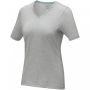 Kawartha short sleeve women's organic V-neck t-shirt Grey