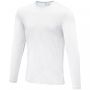 Ponoka long sleeve men's organic t-shirt White