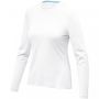 Ponoka long sleeve women's organic t-shirt White