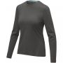 Ponoka long sleeve women's organic t-shirt Grey