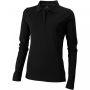 Oakville long sleeve women's polo Black