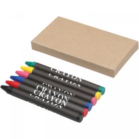 Ayo 6-piece coloured crayon set White