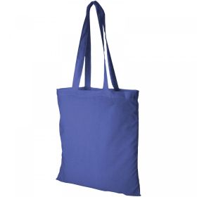 Madras 140 g/m² cotton tote bag 7L Blue