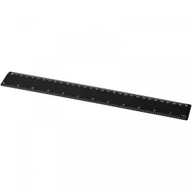 Renzo 30 cm plastic ruler Black