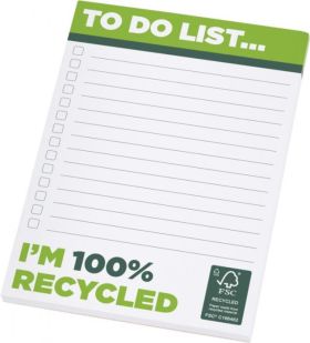 Desk-Mate® A6 recycled notepad White