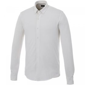 Bigelow long sleeve men's pique shirt White