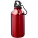 Oregon 400 ml aluminium water bottle with carabiner RED