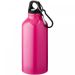 Oregon 400 ml aluminium water bottle with carabiner Neon pink