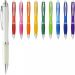 Nash ballpoint pen with coloured barrel and grip White