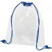 Lancaster transparent drawstring bag 5L Royal blue