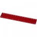 Renzo 15 cm plastic ruler RED