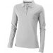 Oakville long sleeve women's polo Grey melange