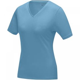 Kawartha short sleeve women's organic V-neck t-shirt Blue