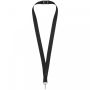 Lago lanyard with break-away closure Black